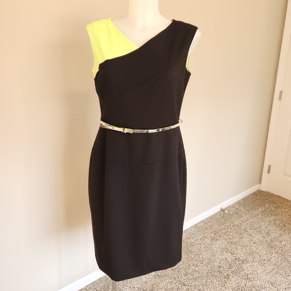 Calvin Klein Dresses Nwot Color Block Fitted Dress Poshmark